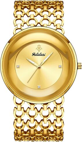 Gosasa Women's Luxury Quartz Watch with Stainless Steel Mesh Link Bracelet, Elegant Round Dial with Crystal Accents, Waterproof Ladies Dress Wristwatch,Fashion Gift for Women in Kuwait