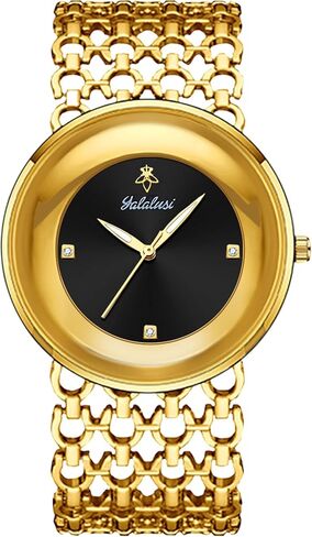 Gosasa Women's Luxury Quartz Watch with Stainless Steel Mesh Link Bracelet, Elegant Round Dial with Crystal Accents, Waterproof Ladies Dress Wristwatch,Fashion Gift for Women in Kuwait