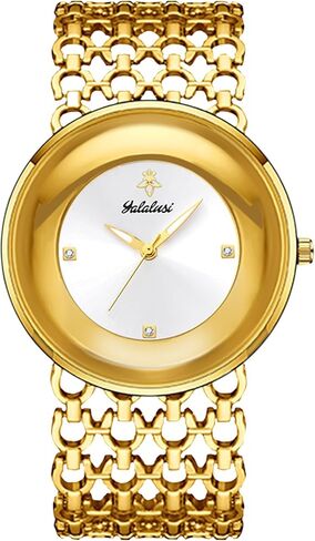 Gosasa Women's Luxury Quartz Watch with Stainless Steel Mesh Link Bracelet, Elegant Round Dial with Crystal Accents, Waterproof Ladies Dress Wristwatch,Fashion Gift for Women in Kuwait