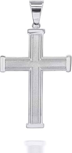 Claddagh Gold Solid Sterling Silver Religious Cross Pendant (Size Mini-Large) in Kuwait