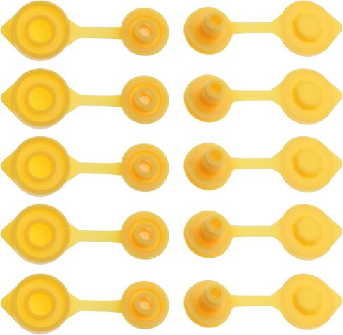 FDXGYH 10 Pcs Gas Can Vent Caps Universal Fuel Gas Can Vent Caps Plastic Gas Can Vent Cap Replacement for Most Cans(Yellow) in Saudi Arabia