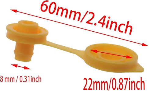 FDXGYH 10 Pcs Gas Can Vent Caps Universal Fuel Gas Can Vent Caps Plastic Gas Can Vent Cap Replacement for Most Cans(Yellow) in Saudi Arabia