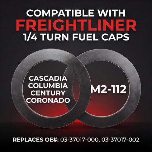 Viton Fuel Cap Gasket 03-37017-000 Compatible with Freightliner 1/4 Turn Fuel Caps Cascadia Columbia Century Coronado M2-112 Replaces 03-37017-002 0337017000 0337017002 in Saudi Arabia