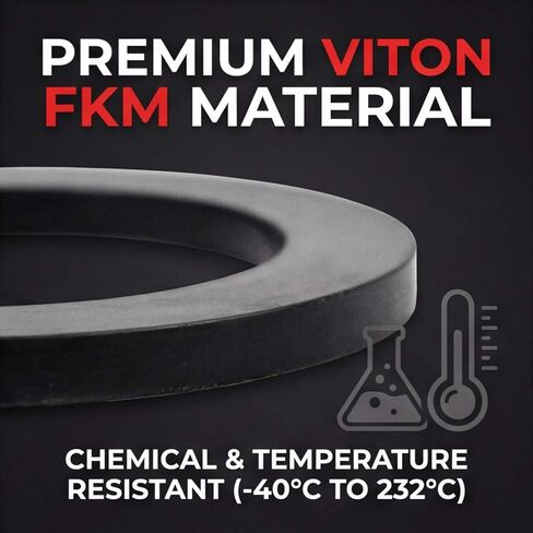 Viton Fuel Cap Gasket 03-37017-000 Compatible with Freightliner 1/4 Turn Fuel Caps Cascadia Columbia Century Coronado M2-112 Replaces 03-37017-002 0337017000 0337017002 in Saudi Arabia