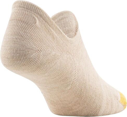 GOLDTOE Women's Fit Tec Ultra Low Tab Liner Socks, 6-Pairs, Oatmeal Heather Assorted, Shoe Size: 6-9 in Saudi Arabia