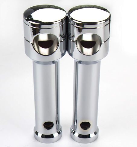 XKMT-HBS012-II Chrome Straight 6" Rise 1 1/4" 1.25" Mount Handlebar Risers Compatible With H-D [B07QRXWRGC] in Saudi Arabia