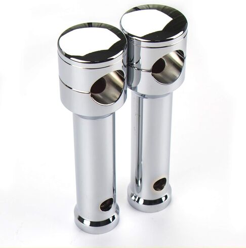 XKMT-HBS012-II Chrome Straight 6" Rise 1 1/4" 1.25" Mount Handlebar Risers Compatible With H-D [B07QRXWRGC] in Saudi Arabia