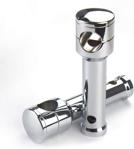 XKMT-HBS012-II Chrome Straight 6" Rise 1 1/4" 1.25" Mount Handlebar Risers Compatible With H-D [B07QRXWRGC] in Saudi Arabia