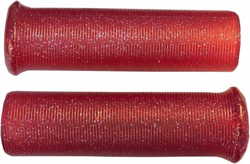 Emgo Star Fire Flake Grips for 1in. Handlebars - Red in Saudi Arabia