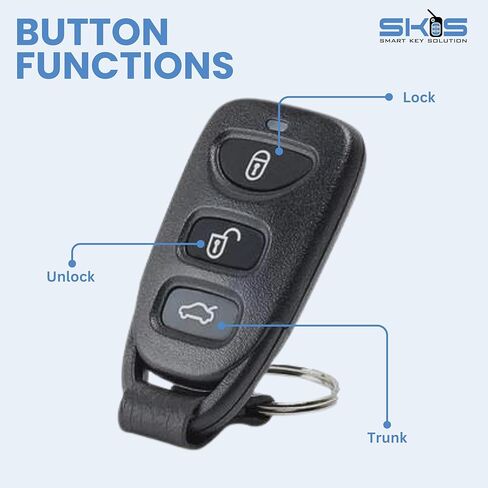Keyless Entry Remote Kit 4 Button Compatible with Hyundai Elantra 2007-2016. Sonata 2006-2014 (FCCID:OSLOKA-360T) in Kuwait