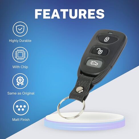 Keyless Entry Remote Kit 4 Button Compatible with Hyundai Elantra 2007-2016. Sonata 2006-2014 (FCCID:OSLOKA-360T) in Kuwait