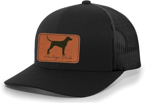 التراث فخر الناب جمع Redbone Coonhound الغزلان صيد الكلب رجل محفورة رقعة جلدية شبكة الظهر قبعة سائق الشاحنة in Kuwait
