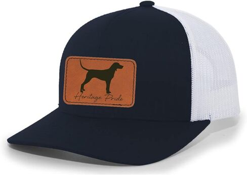 التراث فخر الناب جمع Redbone Coonhound الغزلان صيد الكلب رجل محفورة رقعة جلدية شبكة الظهر قبعة سائق الشاحنة in Kuwait