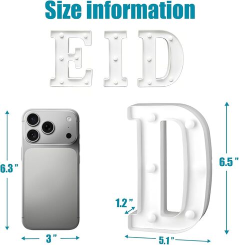 زينة العيد، مصابيح LED لعلامة الحروف تعمل بالبطارية، تضيء ديكور طاولة المنزل وديكورات معلقة في الأماكن المغلقة والمفتوحة in Kuwait