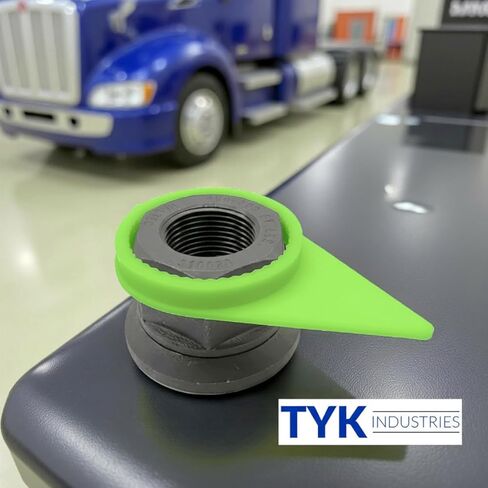 TYK Industries 33 مم عالية الوضوح خضراء فضفاضة عجلة العروة مؤشرات فحص السلامة 50 حزمة - أداة فحص سلامة عجلة الشاحنة التجارية قبل الرحلة in Saudi Arabia