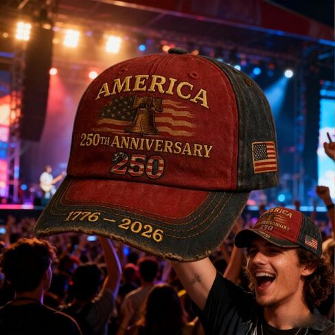 United States 250th Anniversary Hat USA 250th Anniversary Hat Adjustable Baseball Cap for Veterans & Patriots Unisex in Kuwait