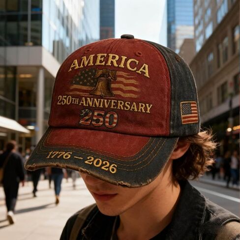 United States 250th Anniversary Hat USA 250th Anniversary Hat Adjustable Baseball Cap for Veterans & Patriots Unisex in Kuwait