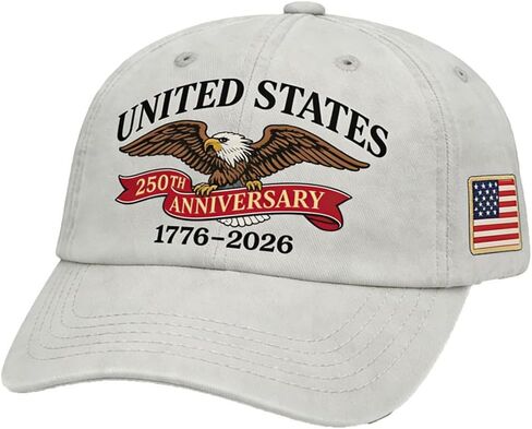 United States 250th Anniversary Hat USA 250th Anniversary Hat Adjustable Baseball Cap for Veterans & Patriots Unisex in Kuwait