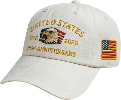 United States 250th Anniversary Hat USA 250th Anniversary Hat Adjustable Baseball Cap for Veterans & Patriots Unisex in Kuwait