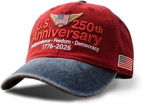 United States 250th Anniversary Hat USA 250th Anniversary Hat Adjustable Baseball Cap for Veterans & Patriots Unisex in Kuwait