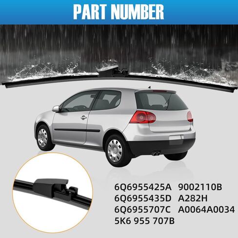 Rear Winshield Wiper Blade Arm Compatible with VW GTI Rabbit Golf 2006 R32 2008 Routan 2011, Compatible with Passat B6 Wagon 2006-2010, 6Q6955707C 6Q6955425A 6Q6955435D Winter Wiper Arm in Saudi Arabia