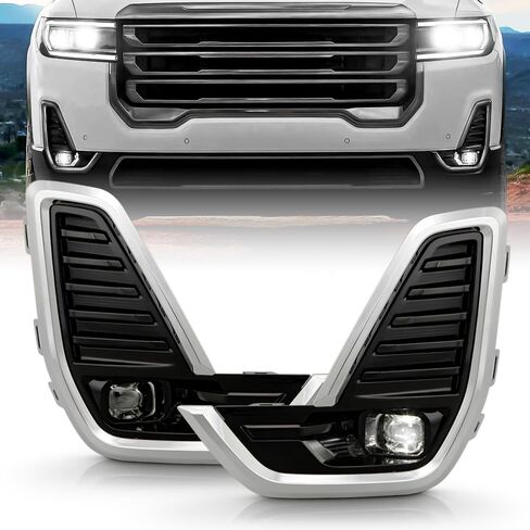 KEEKPO-For 2020 2021 2022 2023 GMC Acadia LED مصابيح الضباب الوفير يعرج القيادة ث/مجموعة مفتاح استبدال اليسار + اليمين in Saudi Arabia