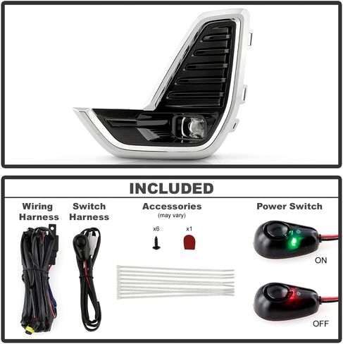 KEEKPO-For 2020 2021 2022 2023 GMC Acadia LED مصابيح الضباب الوفير يعرج القيادة ث/مجموعة مفتاح استبدال اليسار + اليمين in Saudi Arabia