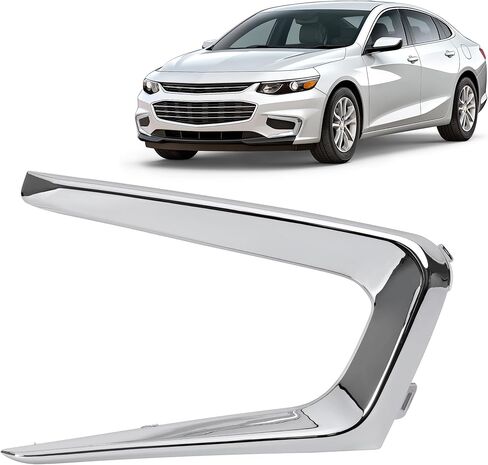 HECASA Pair Fog Light Molding Compatible with 2016-2018 Chevy Chevrolet Malibu L LS Replacement for GM1038196 GM1039196 Front Fog Lamp Trim Chrome Silvery Plastic(ABS) Left&Right Side in Saudi Arabia