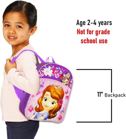 حقيبة ظهر صغيرة من صوفيا ذا فيرست للأطفال - حقيبة ظهر ديزني مقاس 11 بوصة للفتيات مع أحزمة كتف قابلة للتعديل | حقيبة صوفيا ذا فيرست الصغيرة in Kuwait