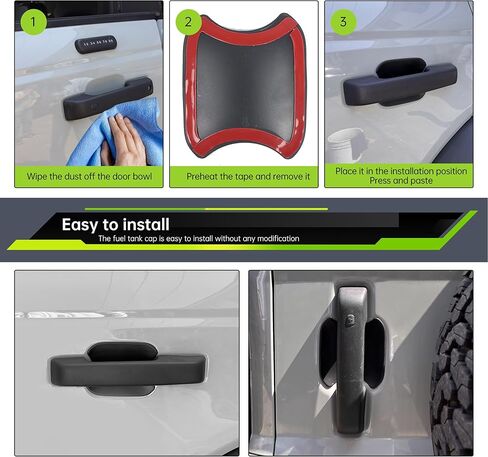 Door Handle Bowl Cover Suitable for Ford Bronco 2/4 Doors 2021 2022 2023, Door Handle Anti-Scratch Protection Accessories External Attachment, Black 5PCS (Not fit for Bronco Sport) in Saudi Arabia