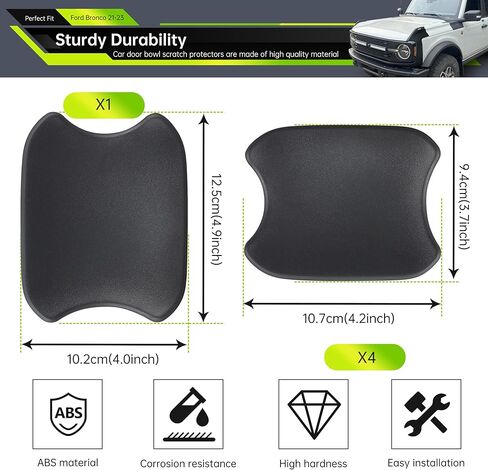 Door Handle Bowl Cover Suitable for Ford Bronco 2/4 Doors 2021 2022 2023, Door Handle Anti-Scratch Protection Accessories External Attachment, Black 5PCS (Not fit for Bronco Sport) in Saudi Arabia