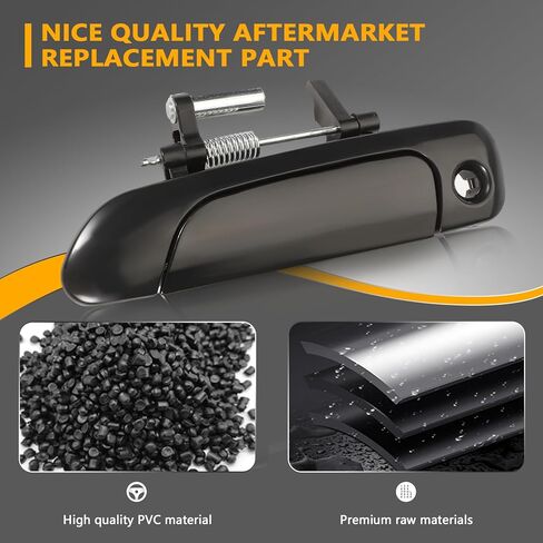 Set of 4 Exterior Door Handles for Honda Civic 2001-2005,Front Rear Driver & Passenger Side Replaces 72140S5DA02, 72180S5DA02, 72640S5DA01, 72680S5DA0, Smooth Black in Kuwait