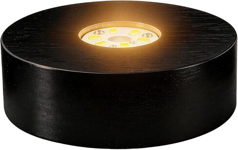 قاعدة إضاءة LED تعمل بالبطارية للديكور الكريستالي، إضاءة دافئة، 4 بوصة in Kuwait