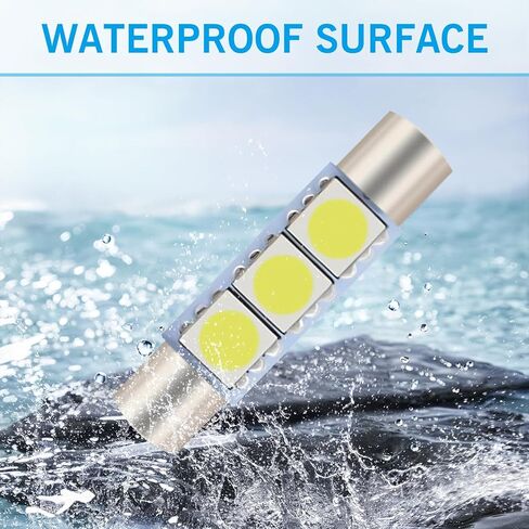 10 PCS Car 28mm LED Reading Light, Compact 180 Degree Super Bright No Delay Makeup Light, Plug and Play 6614F/6612F Energy Saving Bulb, Universal for Cars Interior Bulb Replacement (White) in Saudi Arabia