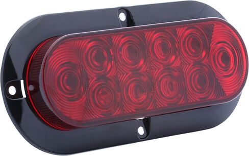 Optronics STL78RBP 6" Oval Sealed LED Light for Surface Mount, Red in Saudi Arabia