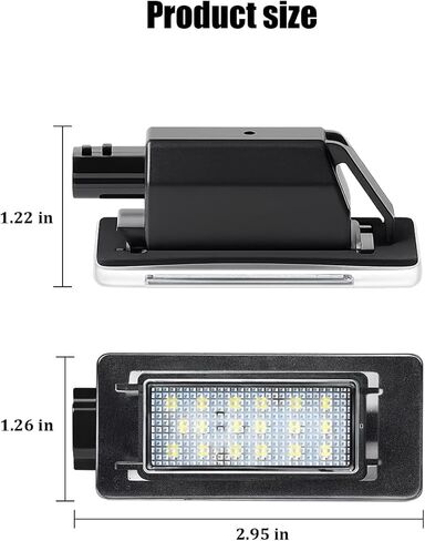 Car LED License Plate Light, 2PCS Vehicle Tail License Plate Lighting Kit Assembly, Automotive Rear Tag Number Lamp Replacement, Compatible with Serena Altima Sentra in Saudi Arabia