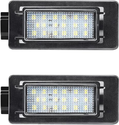Car LED License Plate Light, 2PCS Vehicle Tail License Plate Lighting Kit Assembly, Automotive Rear Tag Number Lamp Replacement, Compatible with Serena Altima Sentra in Saudi Arabia