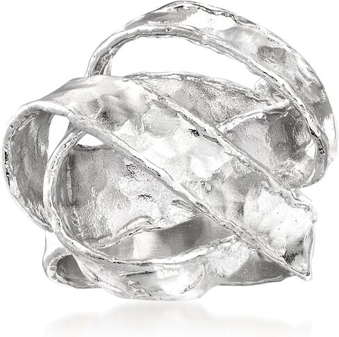Ross-Simons Sterling Silver Hammered Knot Ring in Saudi Arabia