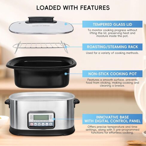 بطانات وفواصل للطهي البطيء من السيليكون، حشوة متعددة الأغراض 2 في 1 لأواني فخارية سعة 6-7 لتر، خالية من مادة BPA، آمنة للاستخدام في غسالة الأطباق، قابلة لإعادة الاستخدام، مثالية للطهي المتزامن (أخضر وأزرق) in Kuwait