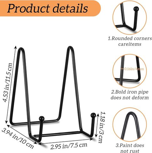 18 قطعة من حوامل العرض للوحة، حوامل لوحة سوداء مقاس 4.5 بوصة للعرض، حامل صورة حامل لوحة معدنية للصور، لوحة زخرفية، كتاب، صور، حوامل اللوحة، حامل سطح المكتب in Kuwait