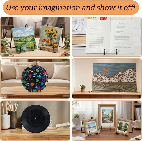 18 قطعة من حوامل العرض للوحة، حوامل لوحة سوداء مقاس 4.5 بوصة للعرض، حامل صورة حامل لوحة معدنية للصور، لوحة زخرفية، كتاب، صور، حوامل اللوحة، حامل سطح المكتب in Kuwait