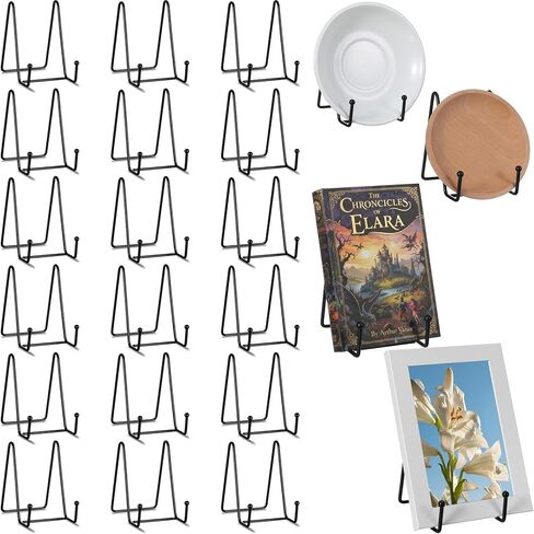 18 قطعة من حوامل العرض للوحة، حوامل لوحة سوداء مقاس 4.5 بوصة للعرض، حامل صورة حامل لوحة معدنية للصور، لوحة زخرفية، كتاب، صور، حوامل اللوحة، حامل سطح المكتب in Kuwait