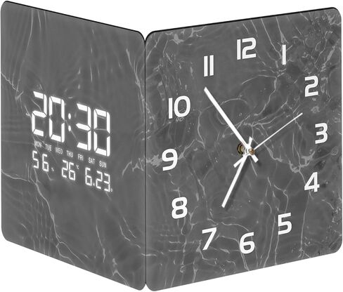 Digital Wall Clock with Temperature Day Sunrise Lake with Display Modern LED Wall Clock Atomic Simple Alarm Clock for Bedroom Garage Living Room Decorative 12 Inch in Kuwait