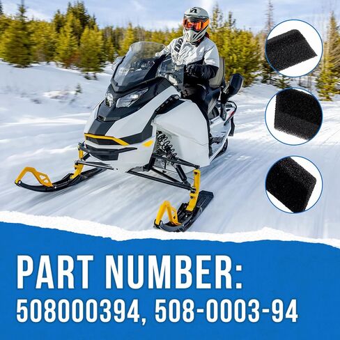 قطعة واحدة من رغوة فلتر الهواء الناعم الأسود للدراجة النارية 508000394 متوافقة مع Ski-Doo MXZ REV 800 600 HO SDI Renegade/X, 2004-2007, 508-0003-94 in Saudi Arabia