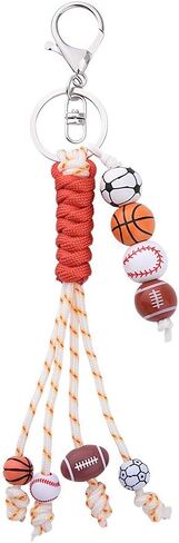 Sport Themed Gifts Keychain for Boys Girls Backpack Charm Keychain for Car Keys Sports Ball Keychains Keyrings in Kuwait