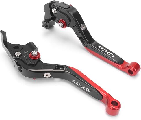 Motorcycle Adjustable Brake Clutch Hand Levers Sets Compatible with Yamaha MT-07 FZ07 (2014-2023),CNC Aluminum Handlebar Control Lever Kit(Black+Blue A) in Kuwait