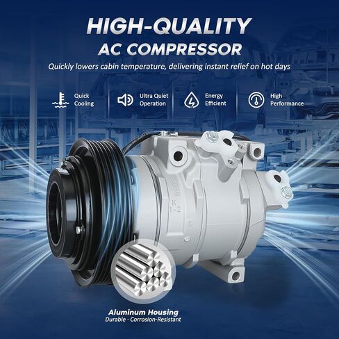BDELI AC Air Conditioner Compressor for Acura TL 2009-2014 3.5L 3.7L, TSX 2010-2014 3.5L, RDX 2013-2015, Honda 2008-2012 Accord 3.5L, 2014 Accord 2.0L, 2012 Crosstour 3.5L, CO29030C 158335 157335 in Saudi Arabia