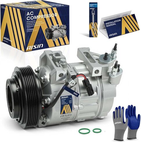 AISIN ACCN-00557 Air Conditioner AC Compressor - Compatible with Nissan Altima 2007-2012 2.5L, Sentra 2007-2012 2.5L - with 6-Pulley Groove, with Clutch in Saudi Arabia