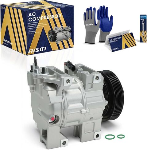 AISIN ACCN-00557 Air Conditioner AC Compressor - Compatible with Nissan Altima 2007-2012 2.5L, Sentra 2007-2012 2.5L - with 6-Pulley Groove, with Clutch in Saudi Arabia