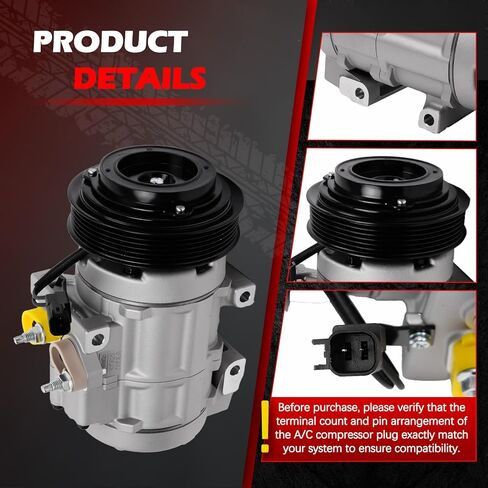 AC Compressor with Clutch for Expedition F-150 2007-2014, F-250 350 450 Super Duty, F53 & Navigator Mark LT 2007-2008, Air Conditioning Compressor Replace for 68192 9C3Z19703A 6L2Z19703AA in Saudi Arabia